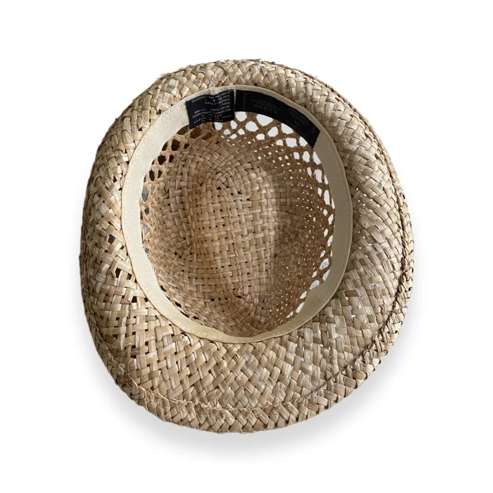 Vintage ALL SAINTS Straw Hat with Brown Ribbon! S/M - Picture 6 of 8